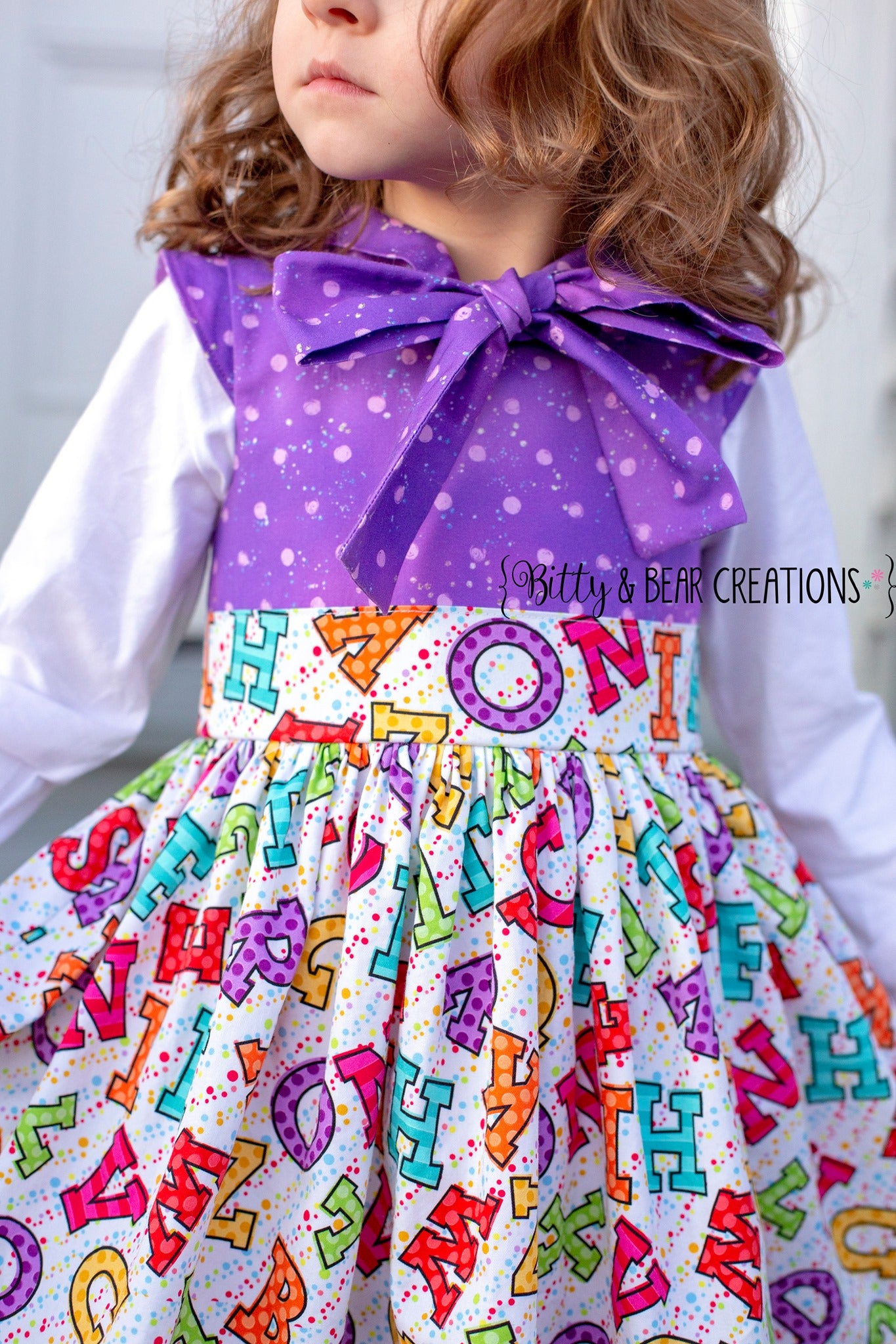 R117 Pre-Order: School Days - Blackboard Collection - Letter Toss White Dots