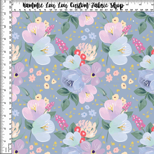 February 2023 Release OverTheRainbow - Lt. Blue Bouquet Floral