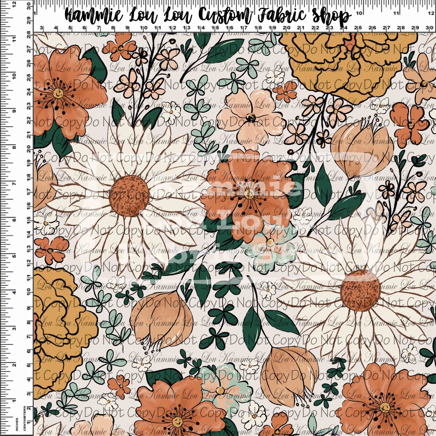 Pre-Order Fall Vintage Florals - White Main Floral
