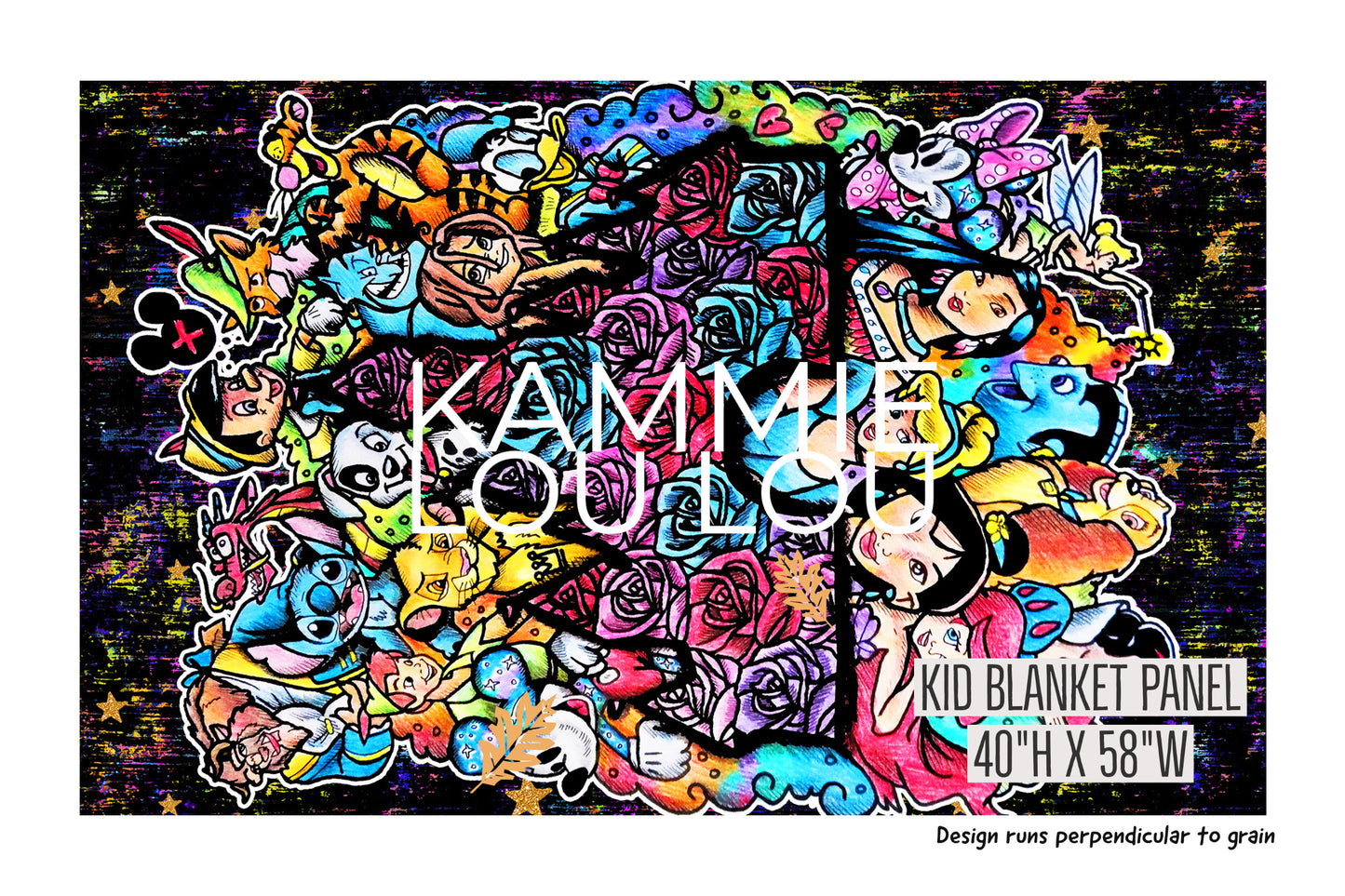 R122 Pre-Order: Blank-a-palooza - 25K Celebration Magic Art - KID BLANKET PANEL (40H x 58W)