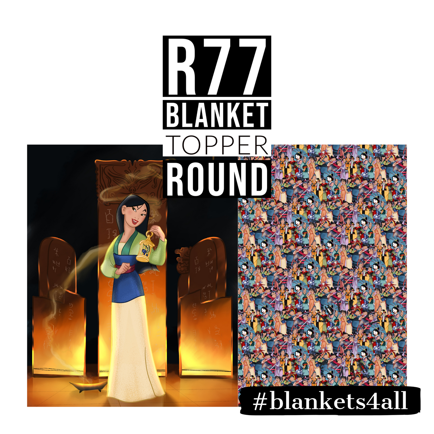 R122 Pre-Order: Blank-a-palooza - Beutiful Lady - TODDLER BLANKET SET PANEL
