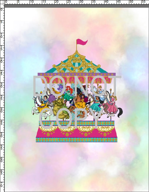 R122 Pre-Order: Blank-a-palooza - Carousel Dreams - Adult Blanket Panel (58x72)