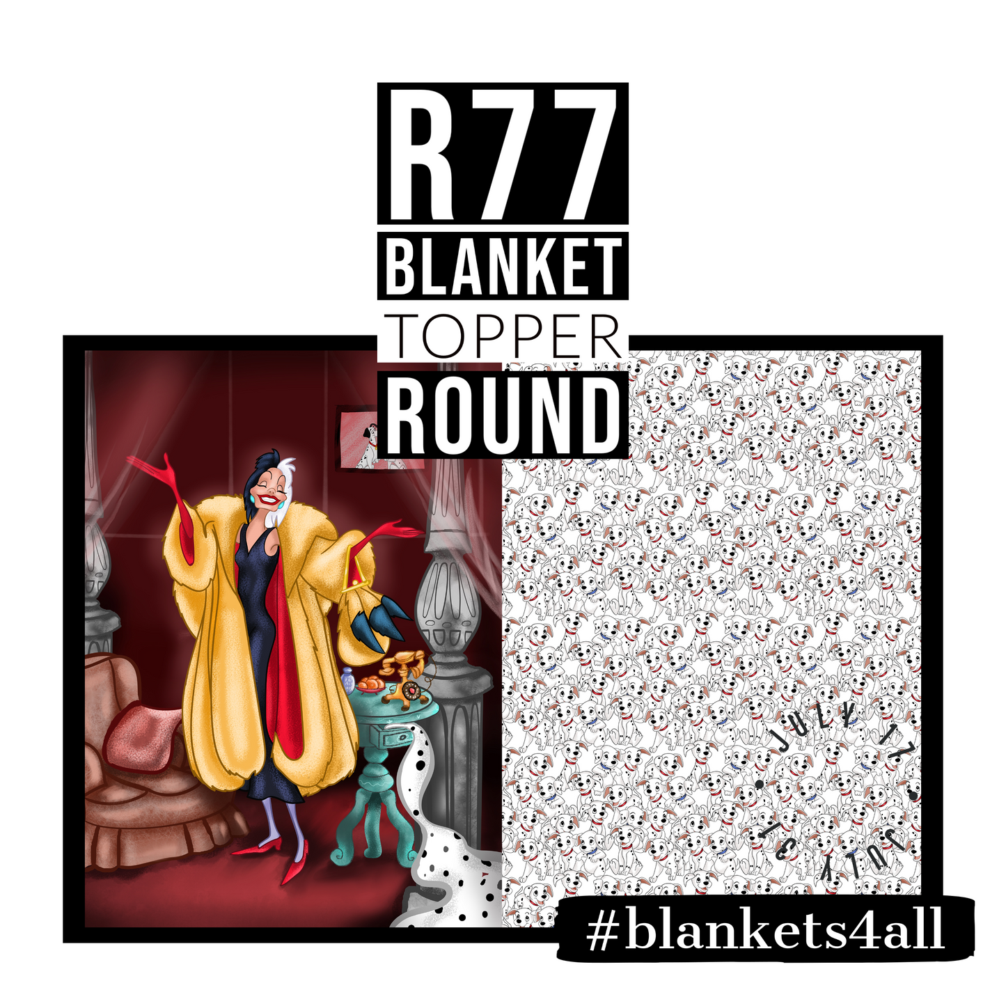 R122 Pre-Order: Blank-a-palooza - Dog Thief - TODDLER BLANKET SET PANEL