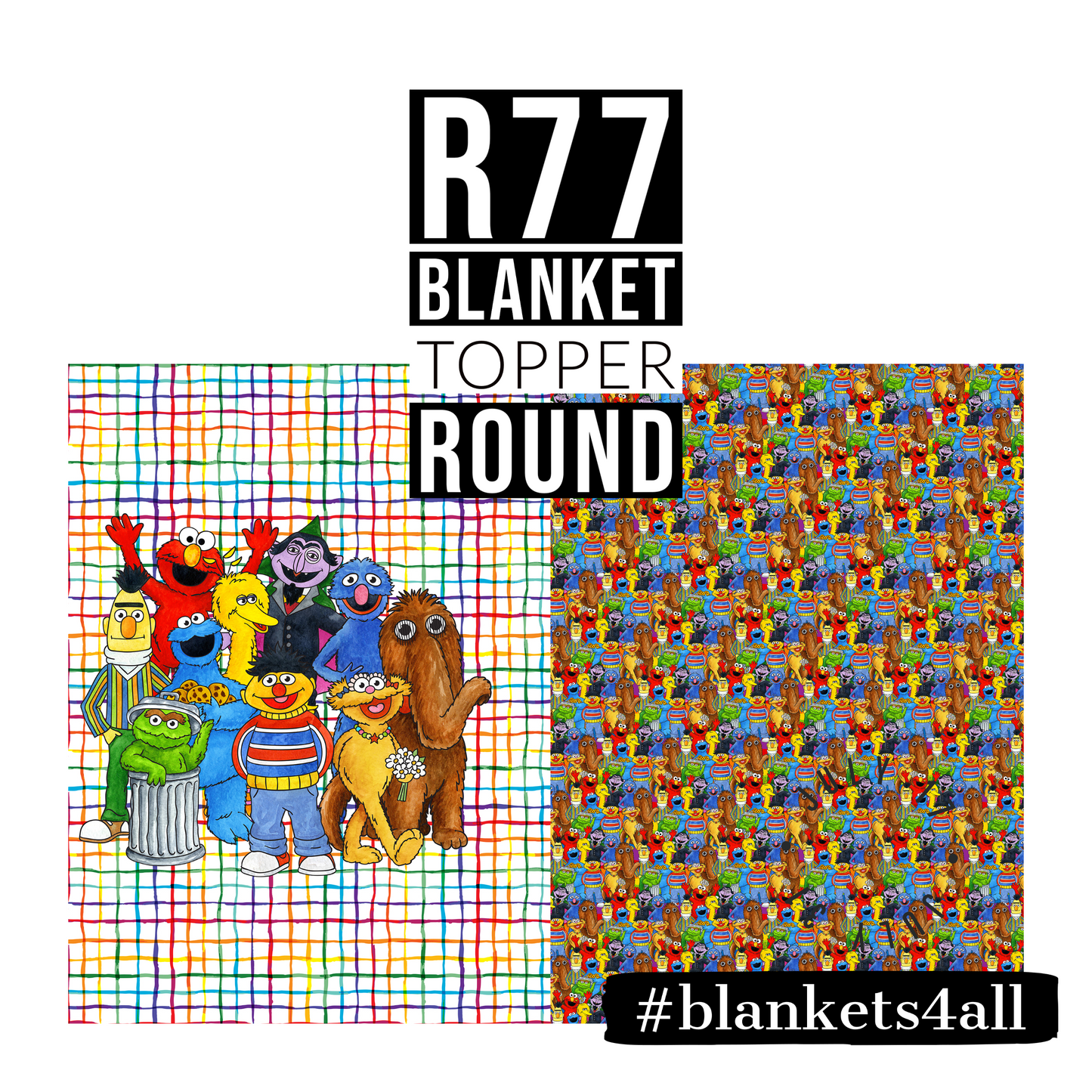 R122 Pre-Order: Blank-a-palooza - Imagination street - TODDLER BLANKET SET PANEL