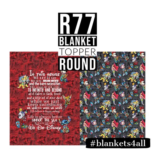 R122 Pre-Order: Blank-a-palooza - In this House - RED - TODDLER BLANKET SET PANEL