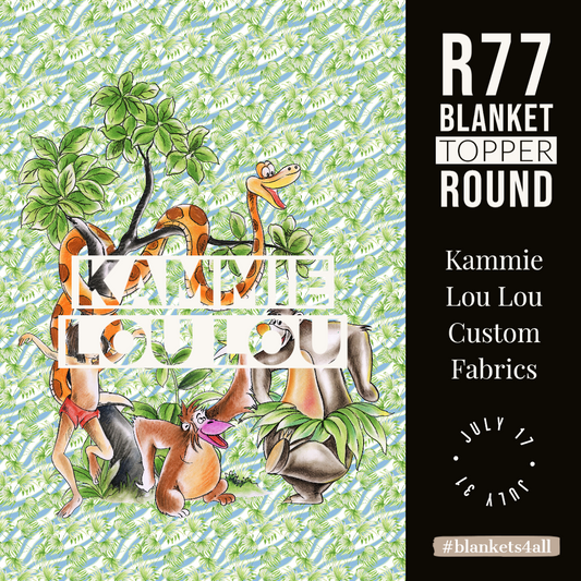 R122 Pre-Order: Blank-a-palooza - Jungle Friends - Adult Blanket Panel (58x72)