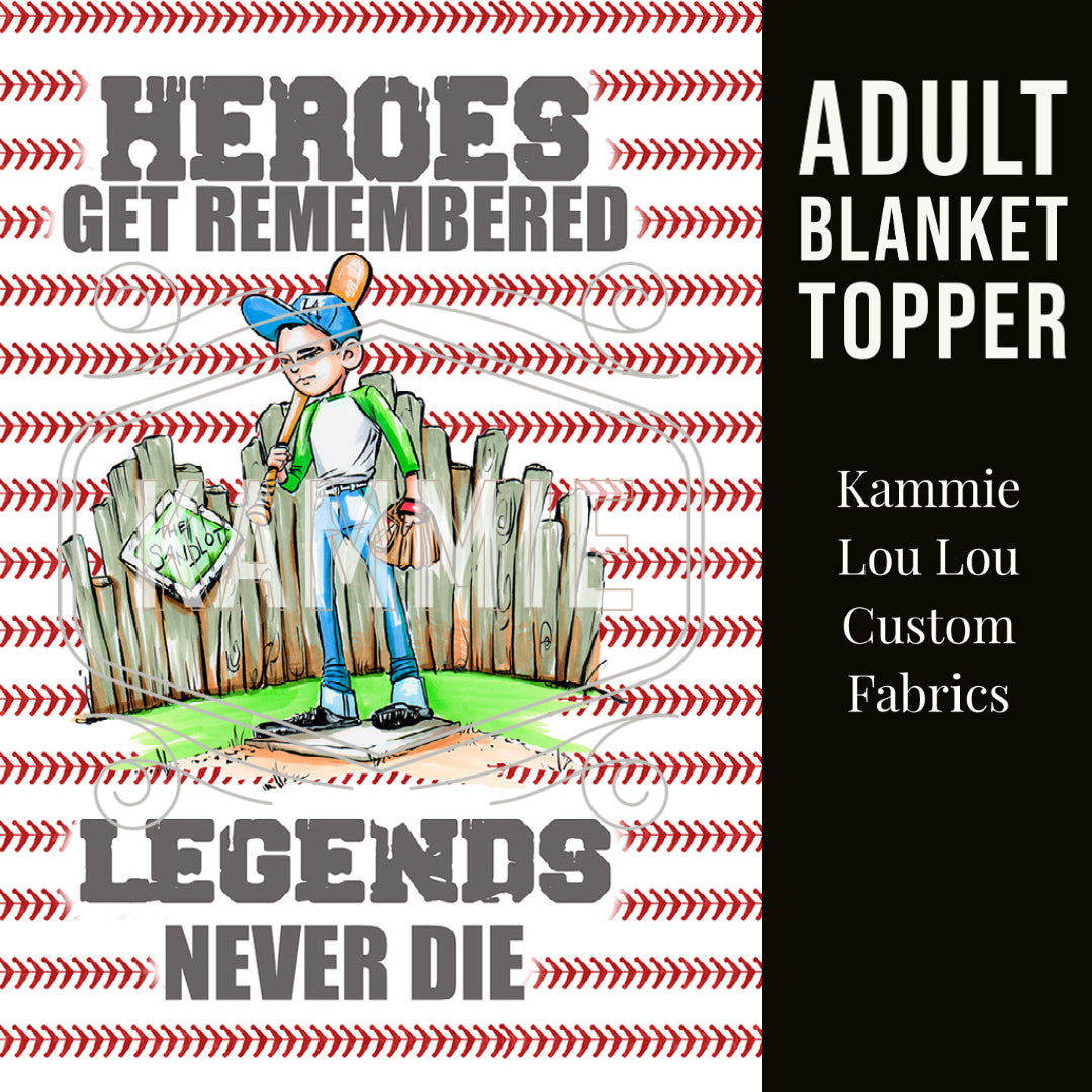 R122 Pre-Order: Blank-a-palooza - Legends Never Die - Adult Blanket Panel (58x72)