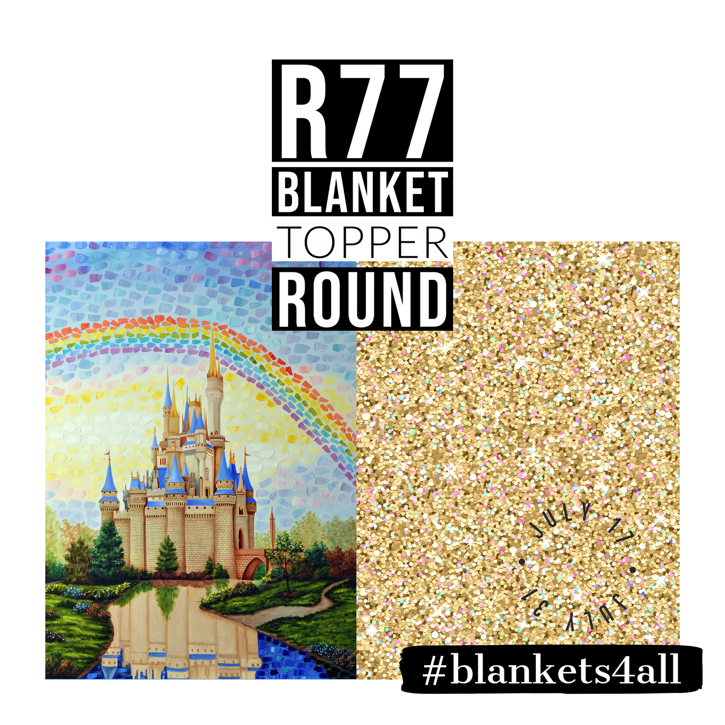 R122 Pre-Order: Blank-a-palooza - Majestic Castle - TODDLER BLANKET SET PANEL