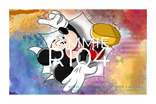 R122 Pre-Order: Blank-a-palooza - Mouse Graffiti - KID BLANKET PANEL (40H x 58W)