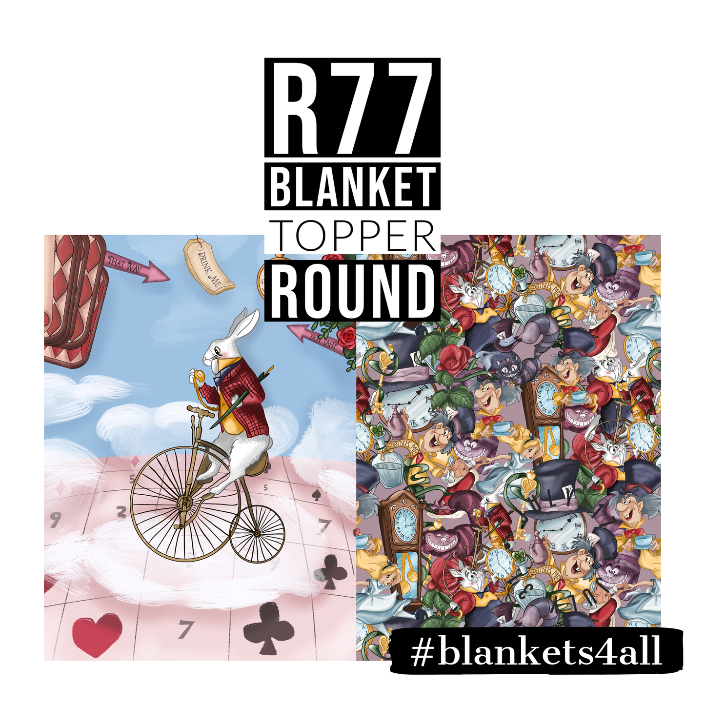 R122 Pre-Order: Blank-a-palooza - Rabbit - TODDLER BLANKET SET PANEL
