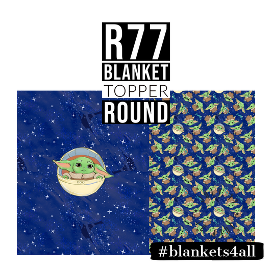 R122 Pre-Order: Blank-a-palooza - Space Baby Blue - TODDLER BLANKET SET PANEL