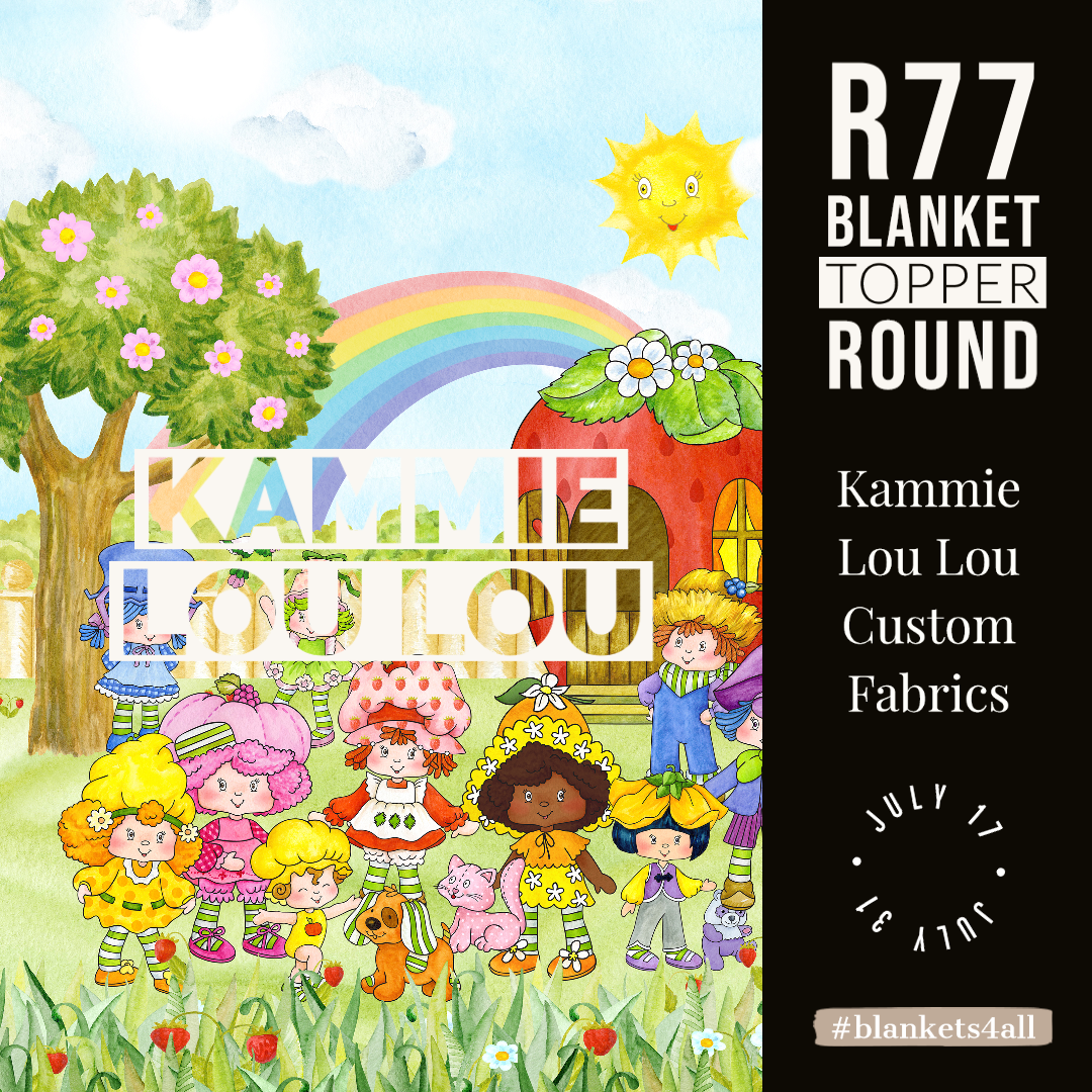 R122 Pre-Order: Blank-a-palooza - Strawberry Patch Kids - Adult Blanket Panel (58x72)