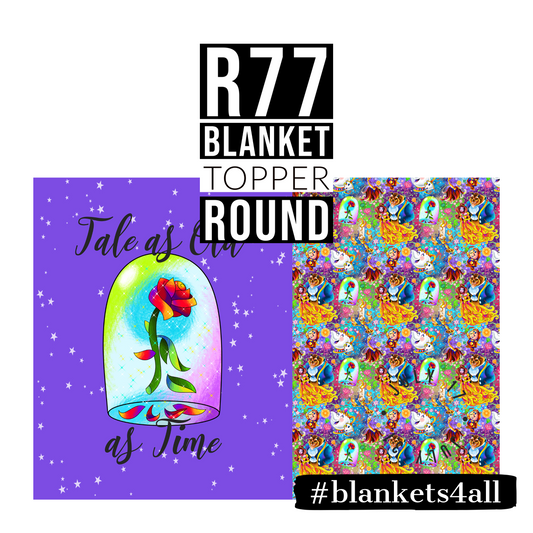 R122 Pre-Order: Blank-a-palooza - Tale as Old as Time - TODDLER BLANKET SET PANEL