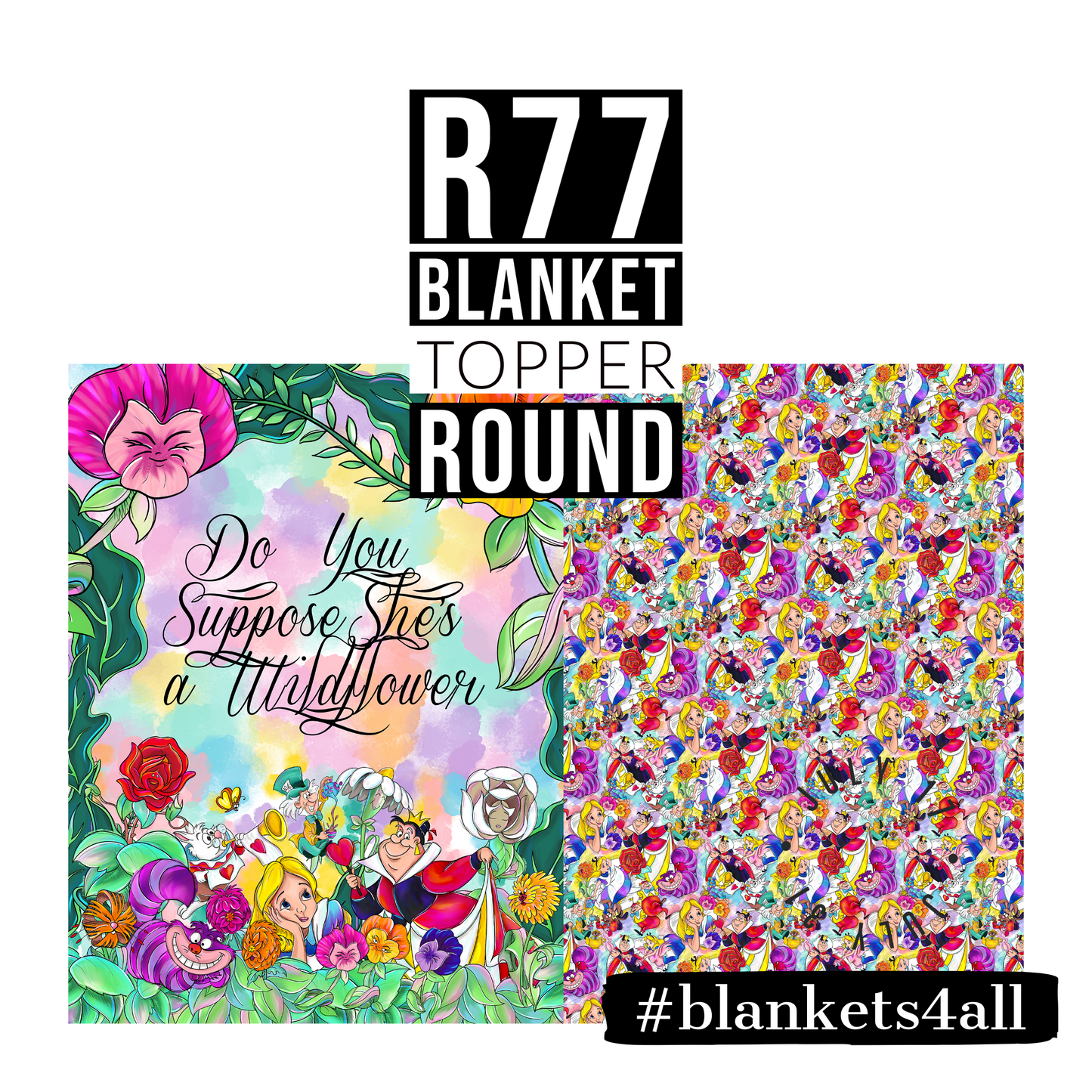 R122 Pre-Order: Blank-a-palooza - Wildflower - TODDLER BLANKET SET PANEL