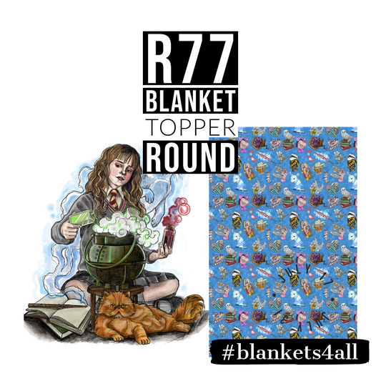 R122 Pre-Order: Blank-a-palooza - Wizard World - Hermoine - TODDLER BLANKET SET PANEL