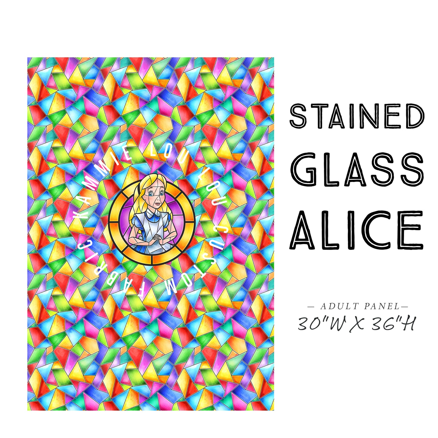 R104 Pre-Order: Stained Glass Alice - Panel - ADULT - GIRL