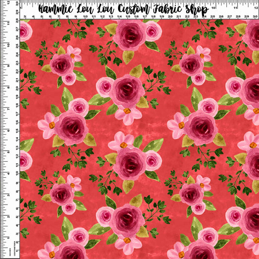 R112 Pre-Order Country Roads - Red Floral