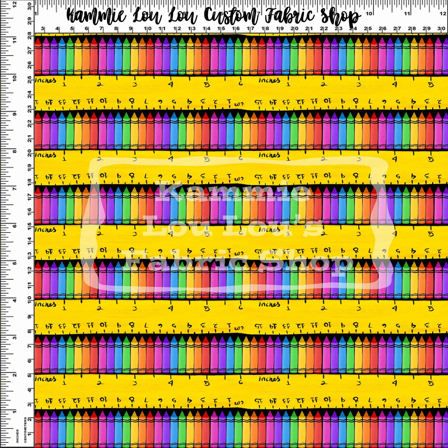 R115 Pre-Order - Back to School 2022 - Ruler & Crayon Stripes