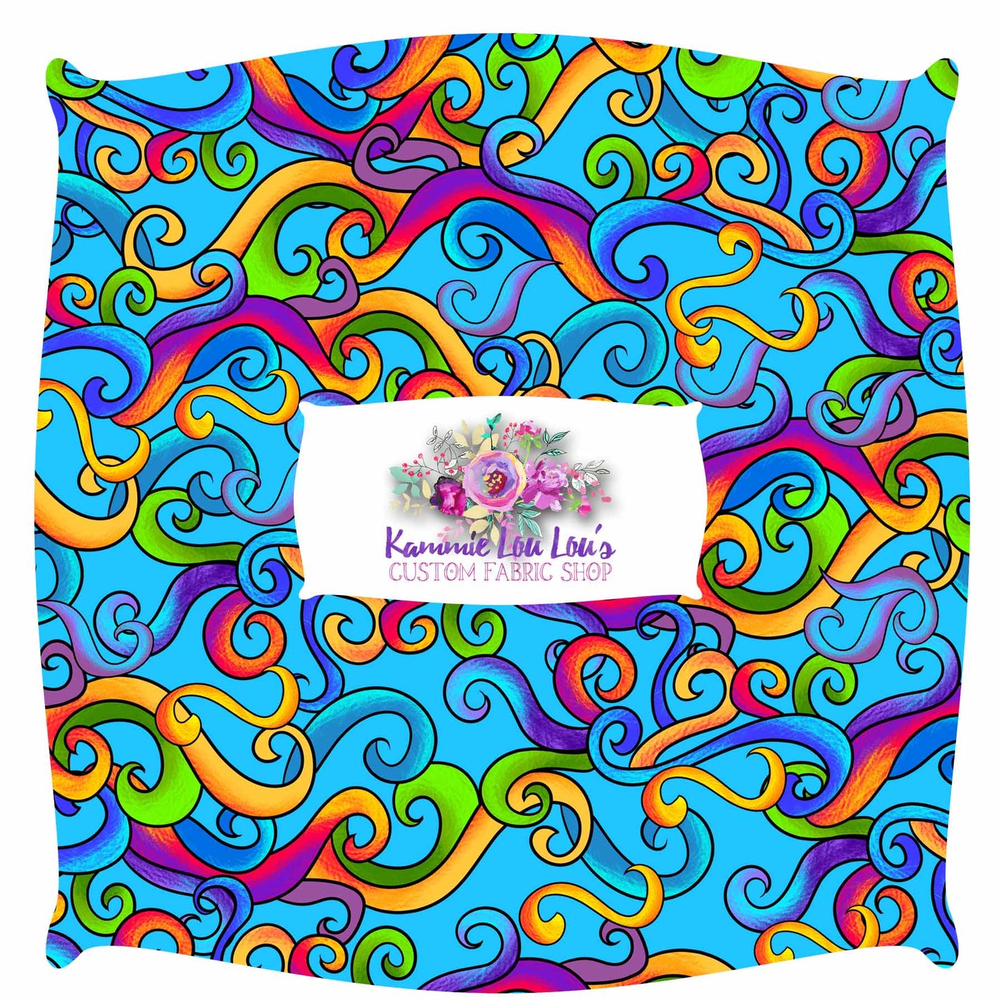 R115 Pre-Order Psychedelic Tea Party - Blue Swirls