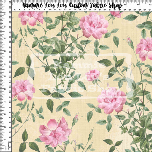 R124 Pre-Order Vintage Florals - Vintage_Floral_04 - Yellow