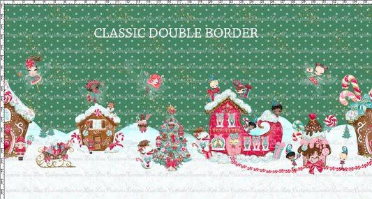 R124 Pre-Order Winter Wonderland -Double Border - Wonderland - GREEN