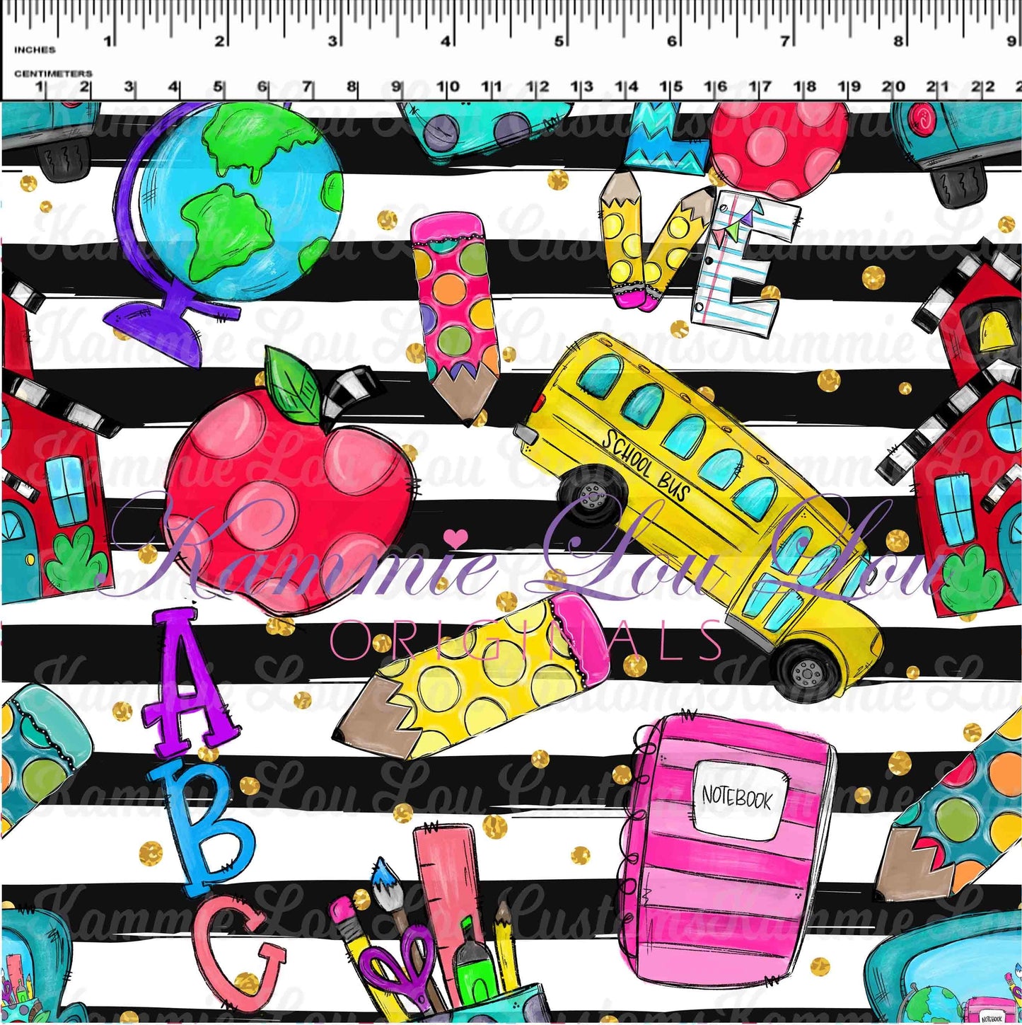 R117 Pre-Order: School Days - Blackboard Collection - Main Toss Stripes