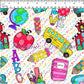 R117 Pre-Order: School Days - Blackboard Collection - Main Toss White Dots