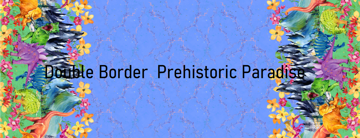 R108 Pre-Order Prehistoric Paradise - Double Border - Blue
