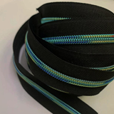 Hardware Pre-Order: ZIPPER - Long Chain - Black Tape with Blue Rainbow #3 or #5 (017)