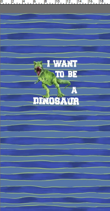 R108 Pre-Order Prehistoric Paradise - Want to be a Dino (ALL PANELS) - I Want to Be - KID - BLUE STRIPE